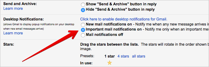 turn on notifications for gmail on mac